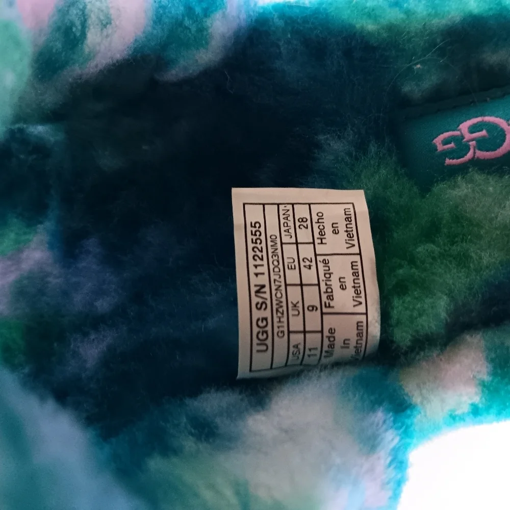 Ugg OH Yeah Shearling Tie dyed Slingback  size11 - Picture 5 of 7